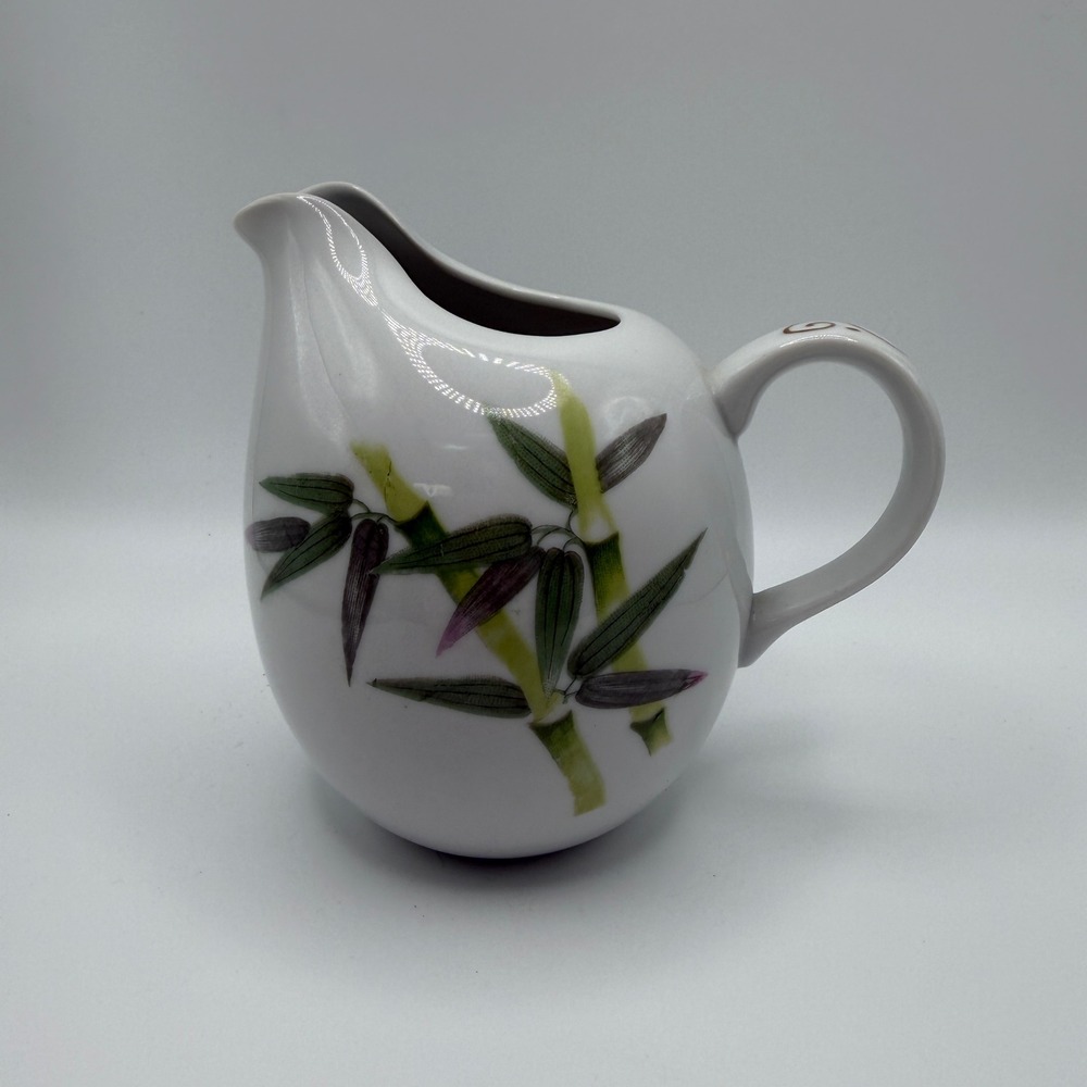 VTG Yamaka China Porcelain "Bamboo" Creamer Pitcher MCM Japan